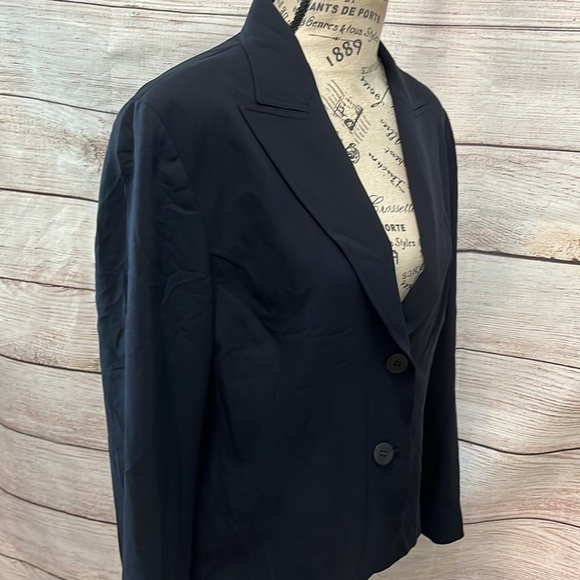 Lafayette 148 NY Blazer Wool Blend Size 12 Black - Picture 3 of 9